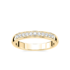 Helen 1/4 ctw Round LGD Channel Set Wedding Band - 14K Yellow Gold