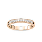 Helen 1/4 ctw Round LGD Channel Set Wedding Band - 18K Rose Gold