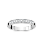Helen 1/4 ctw Round LGD Channel Set Wedding Band - Platinum