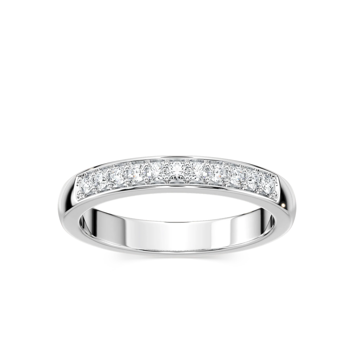 Helen 1/4 ctw Round LGD Channel Set Wedding Band - Platinum