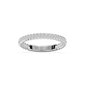Helix 1/5 ctw Round LGD Rope Twist Wedding Band - 14K White Gold