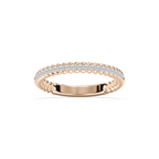 Helix 1/5 ctw Round LGD Rope Twist Wedding Band - 14K Rose Gold