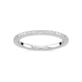 Hope 1/5 ctw Round LGD Four Prong Wedding Band - 14K White Gold