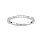 Hope 1/5 ctw Round LGD Four Prong Wedding Band - 14K White Gold