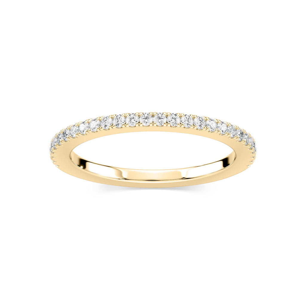 Hope 1/5 ctw Round LGD Four Prong Wedding Band - 18K Yellow Gold