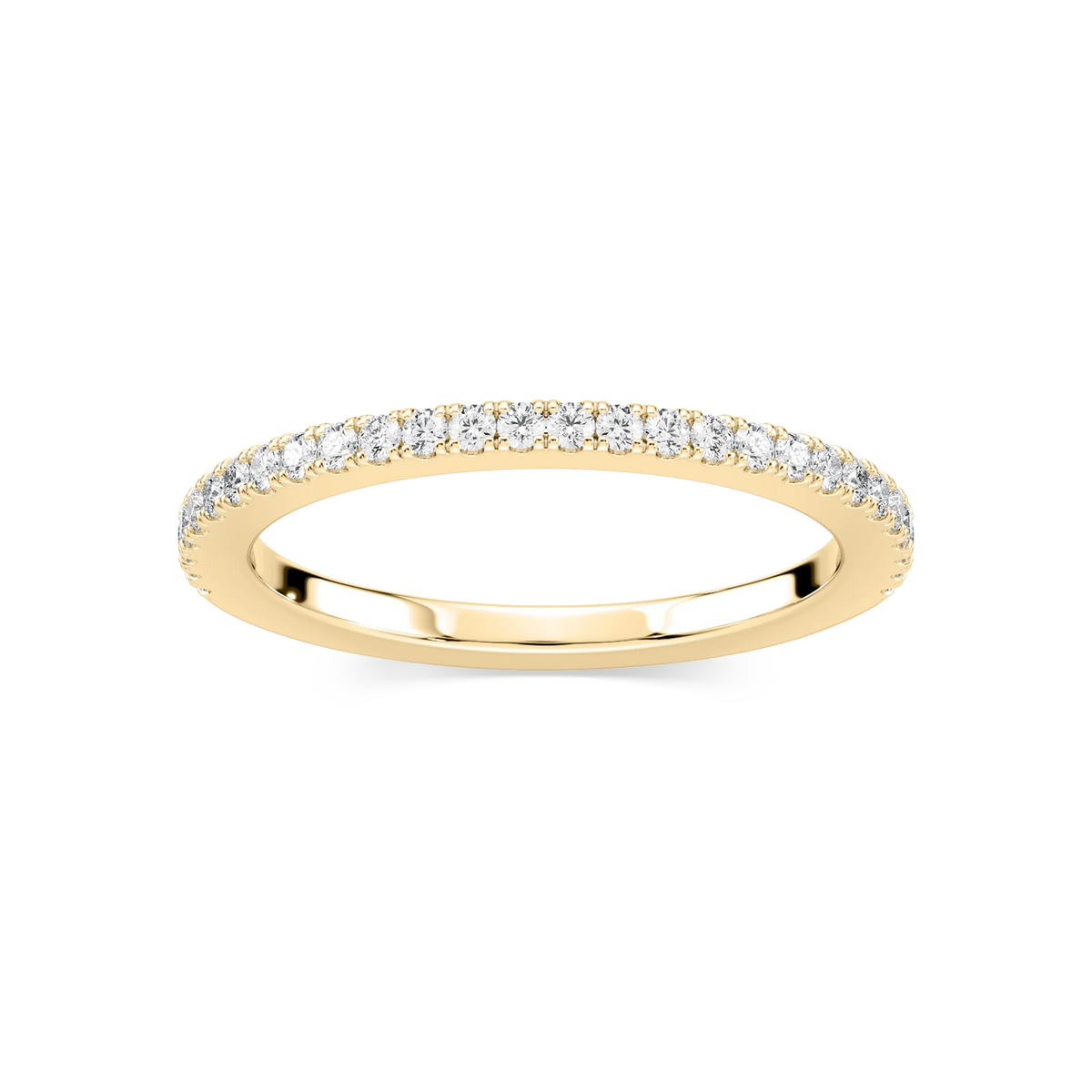 Hope 1/5 ctw Round LGD Four Prong Wedding Band - 18K Yellow Gold