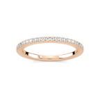 Hope 1/5 ctw Round LGD Four Prong Wedding Band - 18K Rose Gold