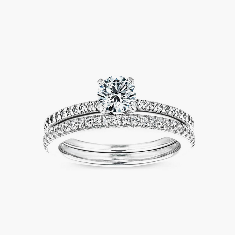 Hope LGD French Pave Wedding Set