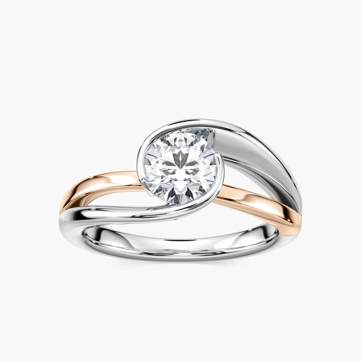Aria Round LGD Tension-Inspired Bezel Solitaire Engagement Ring