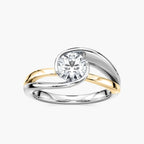 Aria Round LGD Tension-Inspired Bezel Solitaire Engagement Ring