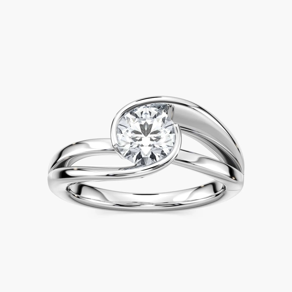 Aria Round LGD Tension-Inspired Bezel Solitaire Engagement Ring