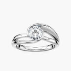 Aria Round LGD Tension-Inspired Bezel Solitaire Engagement Ring