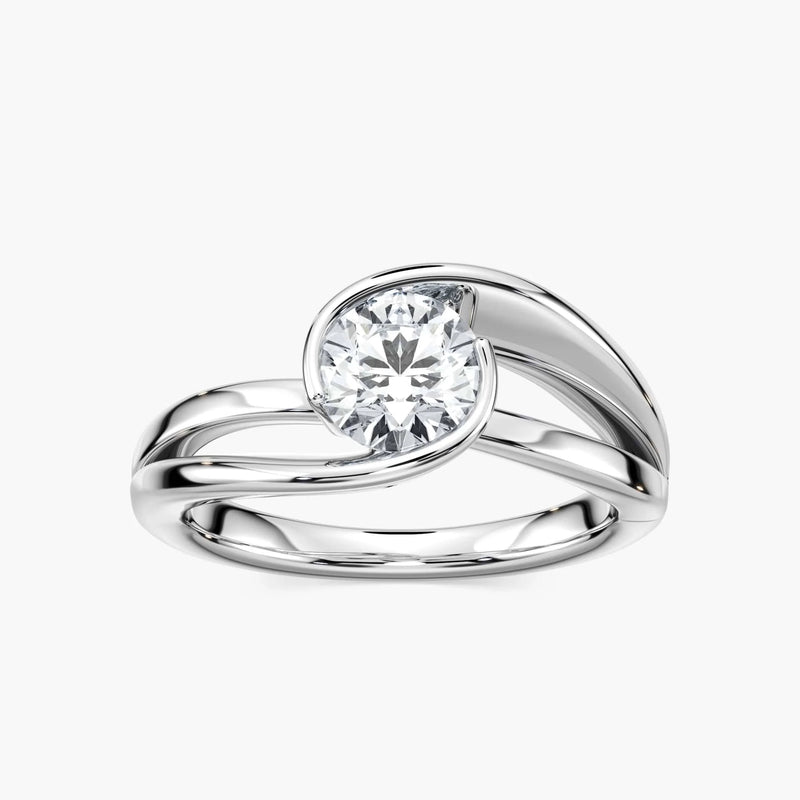 Aria Round LGD Tension-Inspired Bezel Solitaire Engagement Ring
