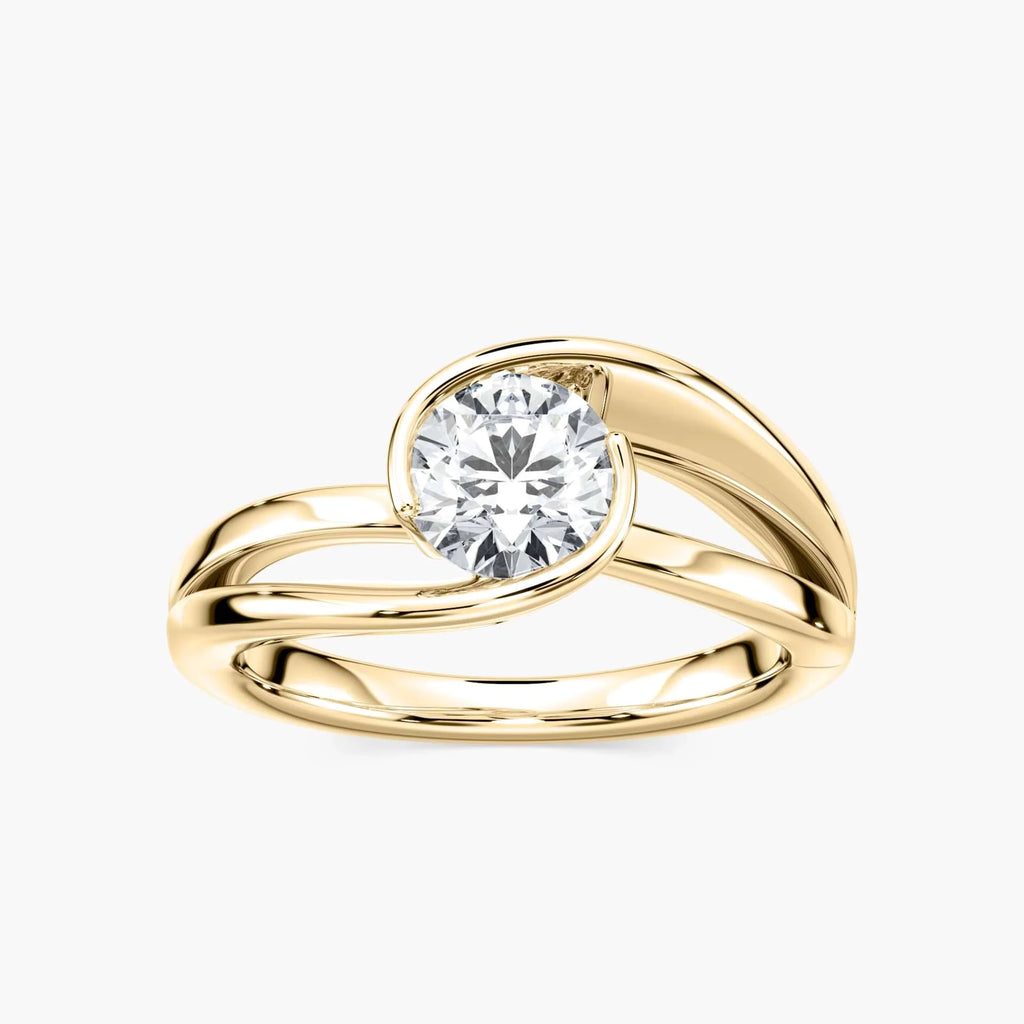 Aria Round LGD Tension-Inspired Bezel Solitaire Engagement Ring