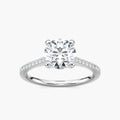 Eliana LGD Idyllic Pave Side Stone Engagement Ring - 14K White Gold
