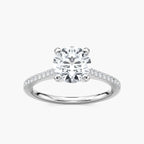 Eliana LGD Idyllic Pave Side Stone Engagement Ring - 18K White Gold