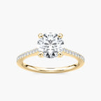 Eliana LGD Idyllic Pave Side Stone Engagement Ring - 18K Yellow Gold