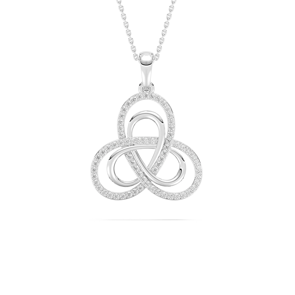1/2 ctw Round LGD Infinity Knot Pendant  - 18 Inches