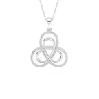 1/2 ctw Round LGD Infinity Knot Pendant  - 18 Inches