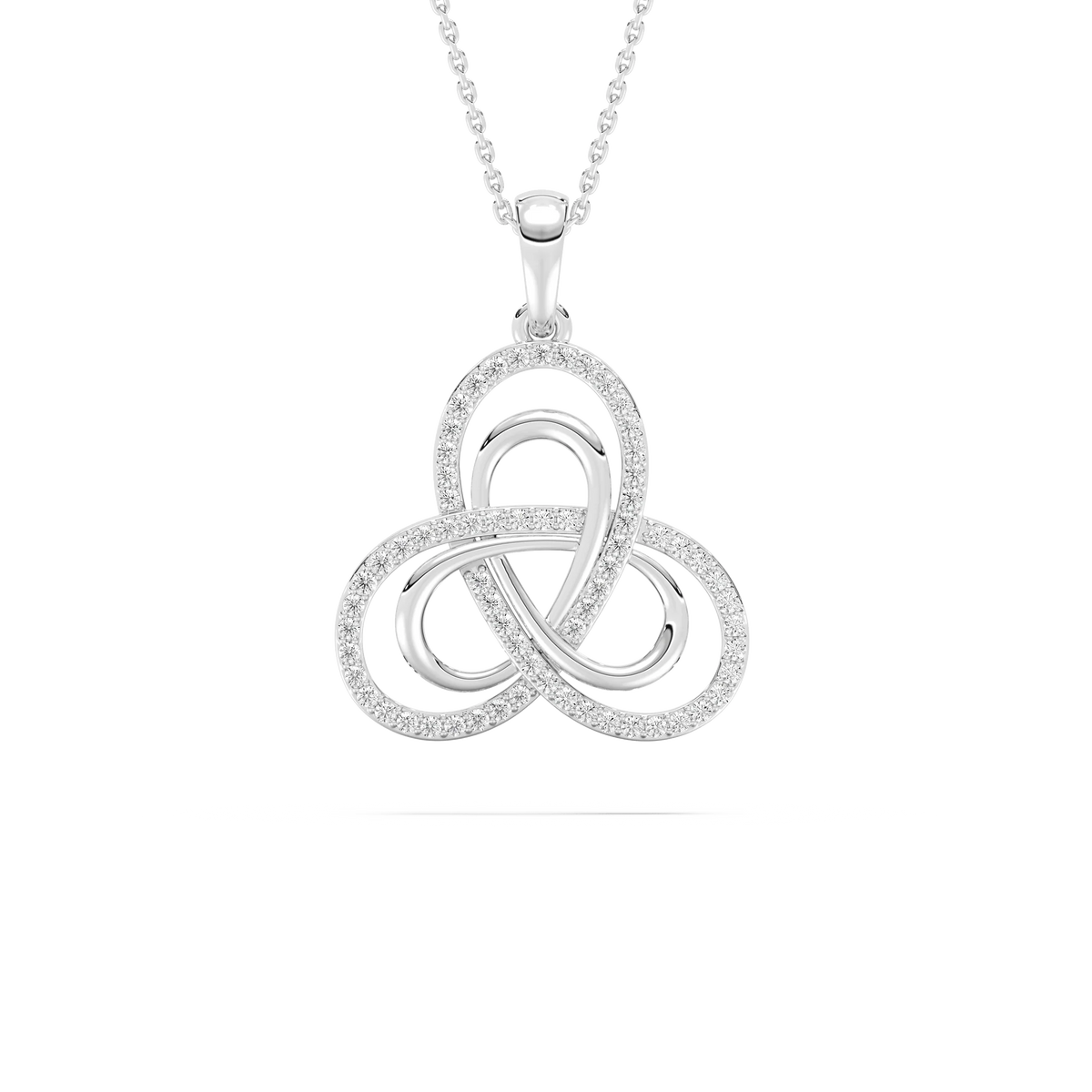 1/2 ctw Round LGD Infinity Knot Pendant  - 18 Inches
