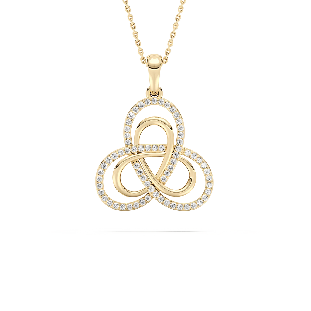 1/2 ctw Round LGD Infinity Knot Pendant  - 18 Inches