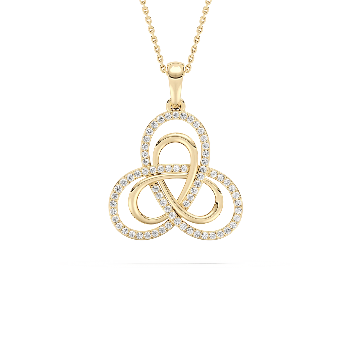 1/2 ctw Round LGD Infinity Knot Pendant  - 18 Inches