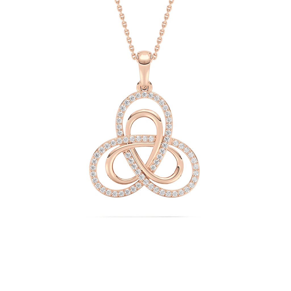 1/2 ctw Round LGD Infinity Knot Pendant  - 18 Inches