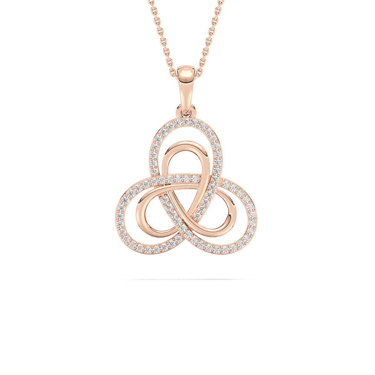 1/2 ctw Round LGD Infinity Knot Pendant  - 18 Inches