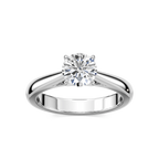 Jamie LGD Cathedral Solitaire Engagement Ring - 14K White Gold
