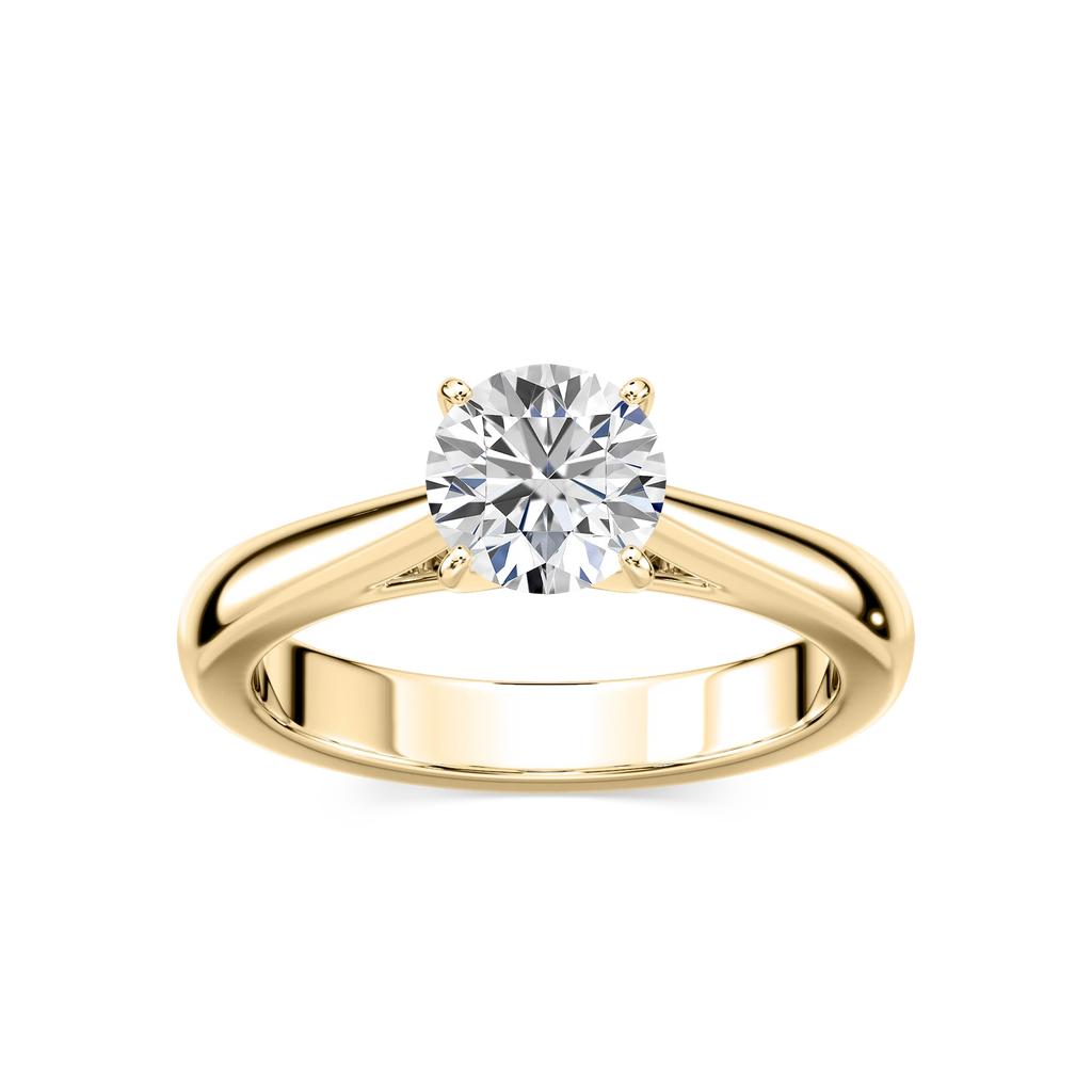 Jamie LGD Cathedral Solitaire Engagement Ring - 14K Yellow Gold