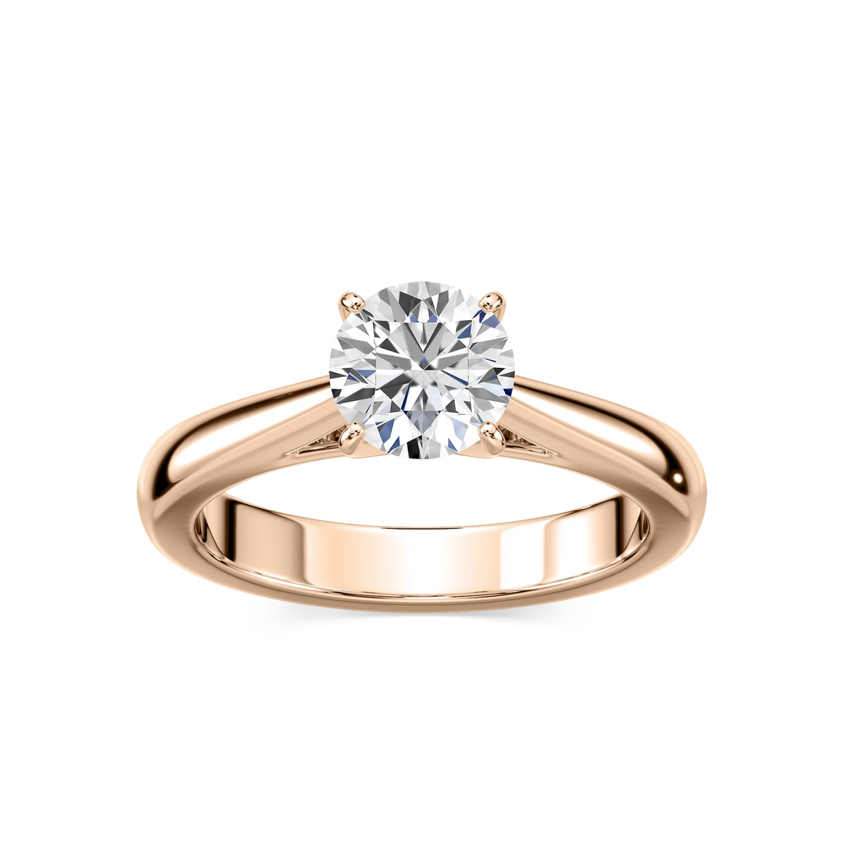 Jamie LGD Cathedral Solitaire Engagement Ring - 14K Rose Gold