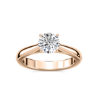 Jamie LGD Cathedral Solitaire Engagement Ring - 18K Rose Gold