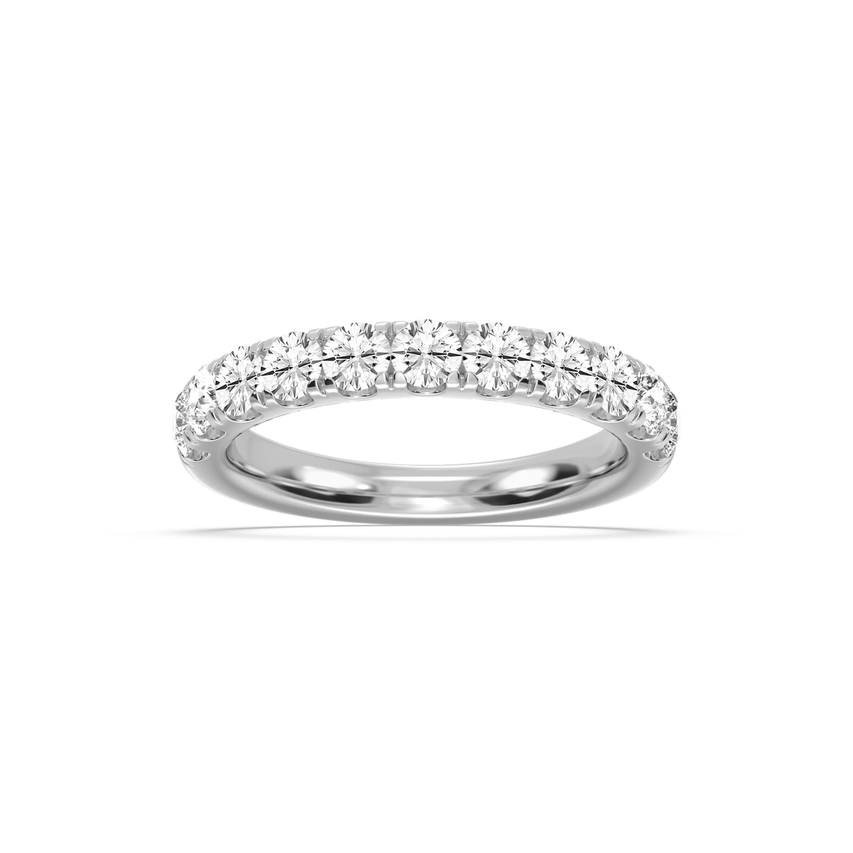 Jennifer Round LGD Eleven Stone Anniversary Band - 14K White Gold / 1 ctw / F-VS2