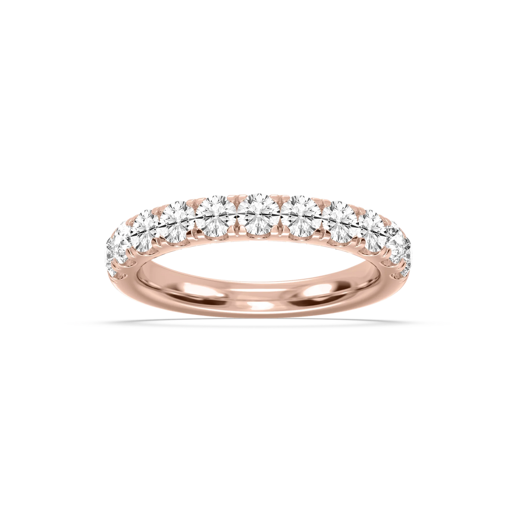 Jennifer Round LGD Eleven Stone Anniversary Band - 14K Rose Gold / 1 ctw / F-VS2