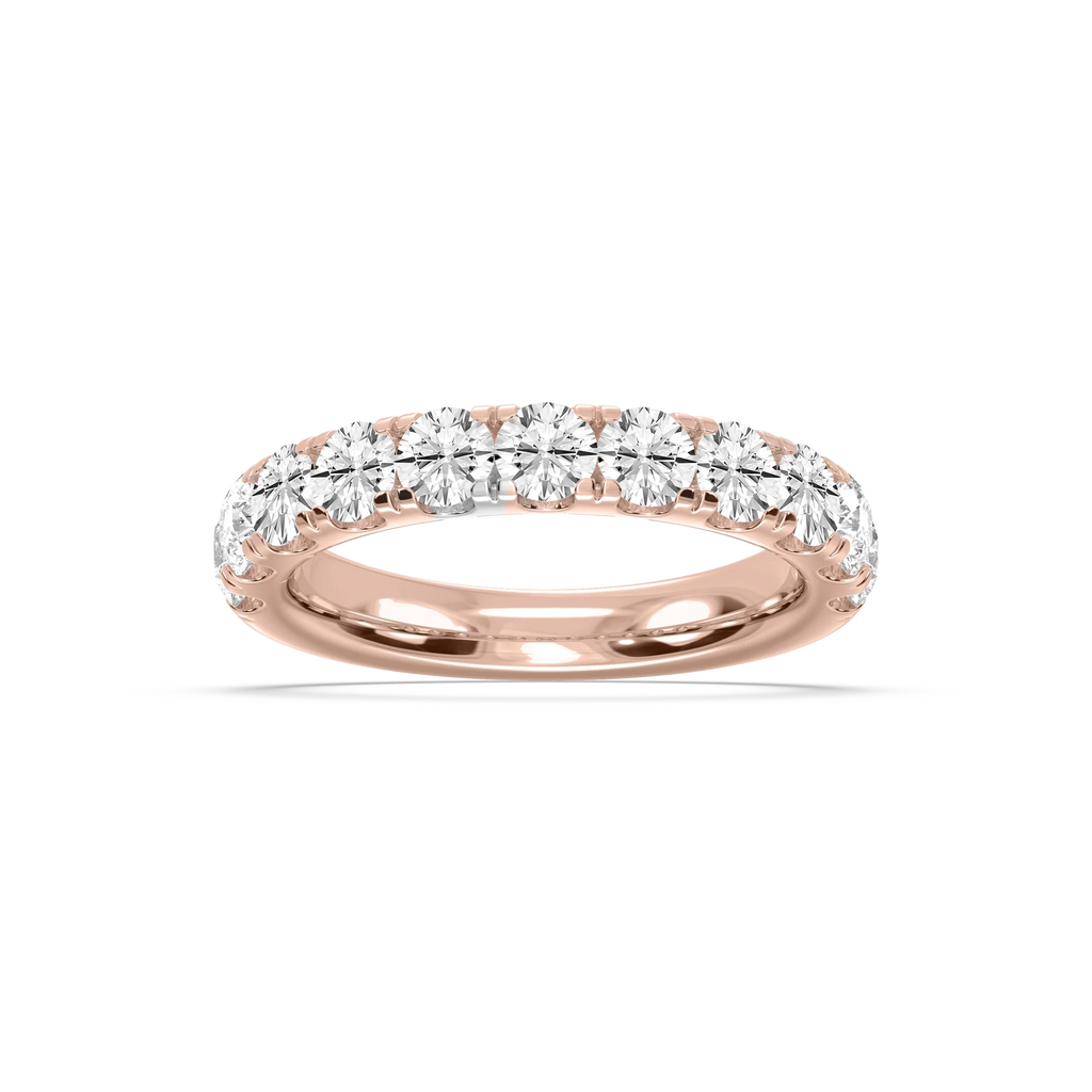 Jennifer Round LGD Eleven Stone Anniversary Band - 14K Rose Gold / 1 ½ ctw / F-VS2