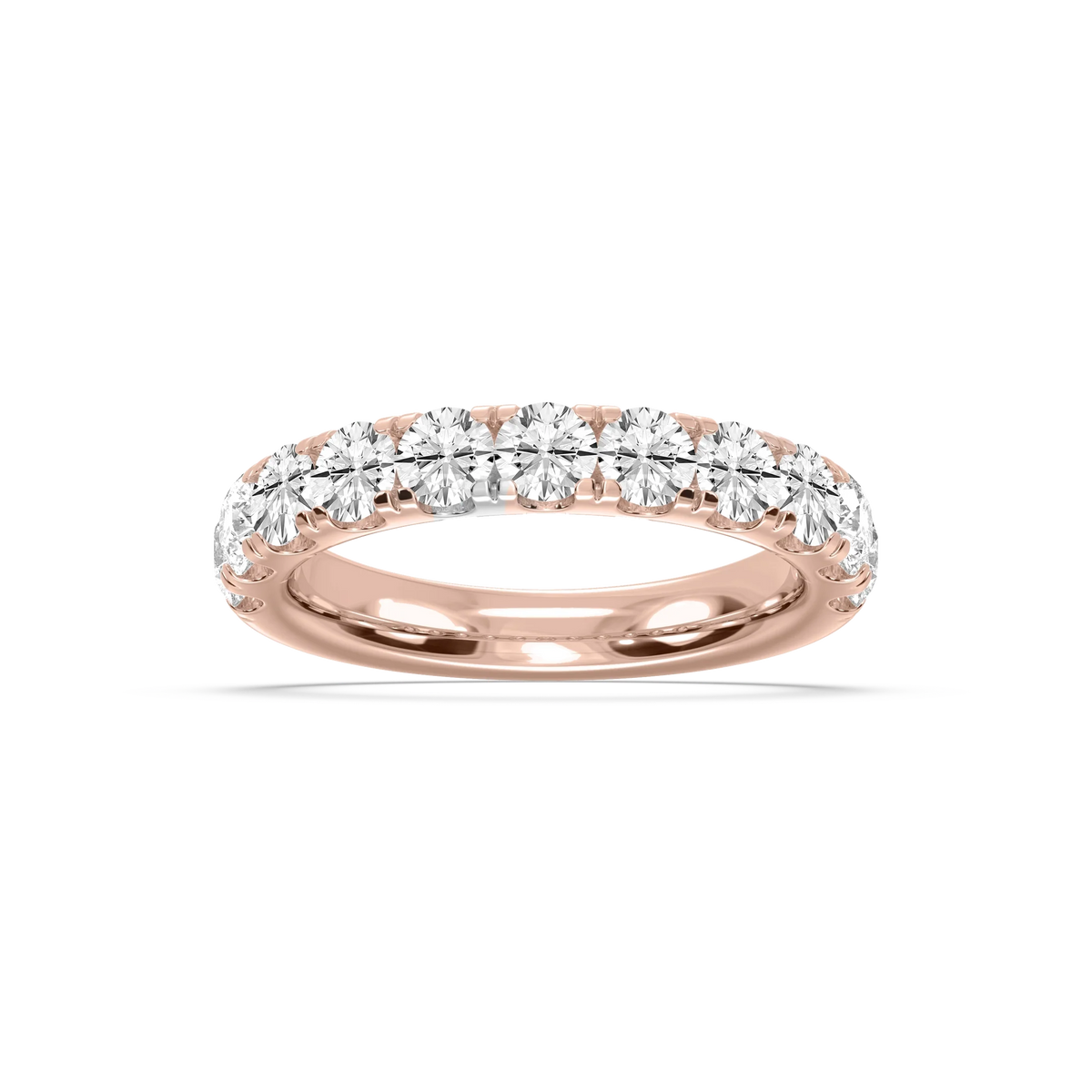 Jennifer Round LGD Eleven Stone Anniversary Band - 14K Rose Gold / 1 ½ ctw / F-VS2