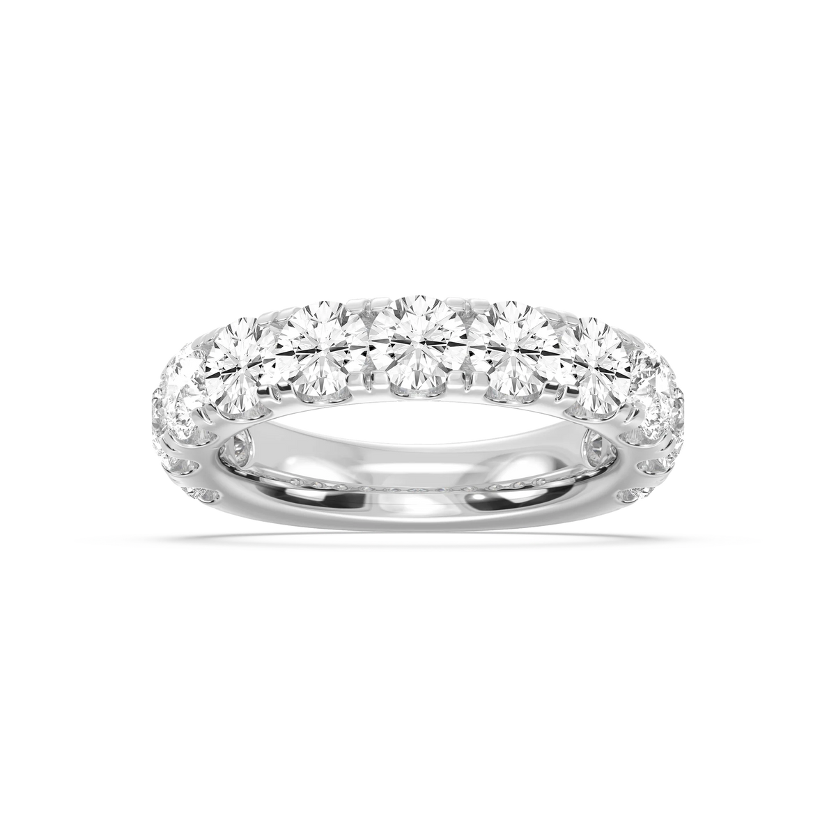Jennifer Round LGD Eleven Stone Anniversary Band - 18K White Gold / 3 ctw / F-VS2