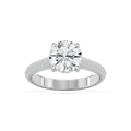 Jessa 2 ¹⁄₂ ctw Round LGD Luxe Pave Hidden Halo Engagement Ring - 14K White Gold
