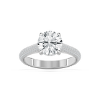 Jessa 2 ¹⁄₂ ctw Round LGD Luxe Pave Hidden Halo Engagement Ring - 14K White Gold