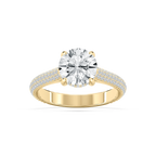 Jessa 2 ¹⁄₂ ctw Round LGD Luxe Pave Hidden Halo Engagement Ring - 14K Yellow Gold