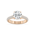 Jessa 2 ¹⁄₂ ctw Round LGD Luxe Pave Hidden Halo Engagement Ring - 14K Rose Gold