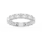 Juliet Emerald LGD East West Shared Prong Eternity Band