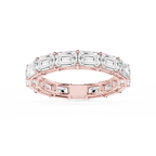 Juliet Emerald LGD East West Shared Prong Eternity Band