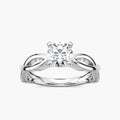 Karina LGD Twist Solitaire Engagement Ring - 14K White Gold