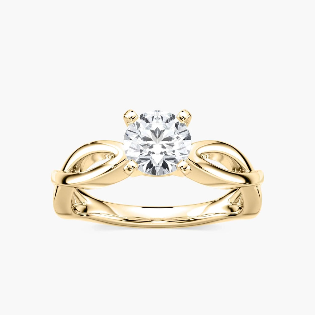 Karina LGD Twist Solitaire Engagement Ring - 14K Yellow Gold
