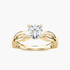 Karina LGD Twist Solitaire Engagement Ring - 18K Yellow Gold