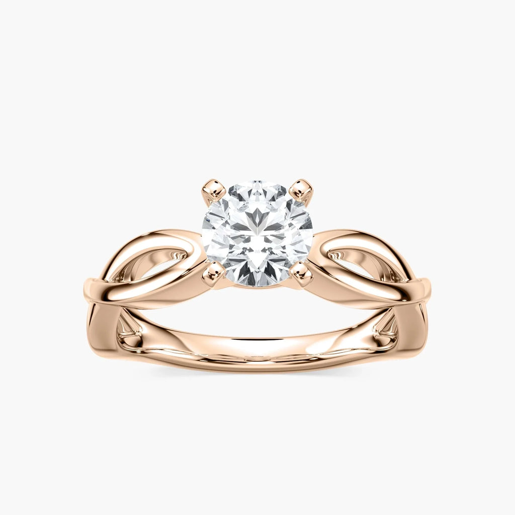 Karina LGD Twist Solitaire Engagement Ring - 18K Rose Gold