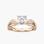 Karina LGD Twist Solitaire Engagement Ring - 18K Rose Gold