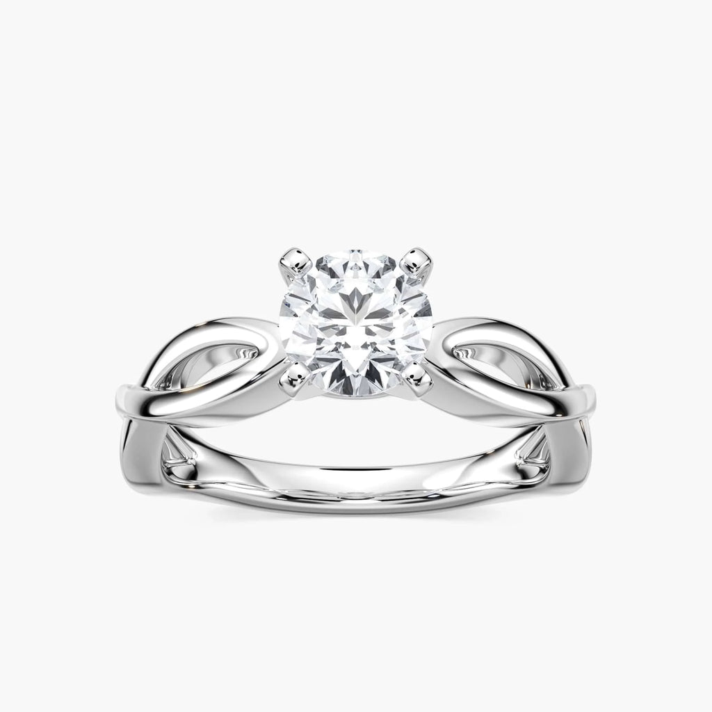 Karina LGD Twist Solitaire Engagement Ring - Platinum