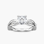 Karina LGD Twist Solitaire Engagement Ring - Platinum